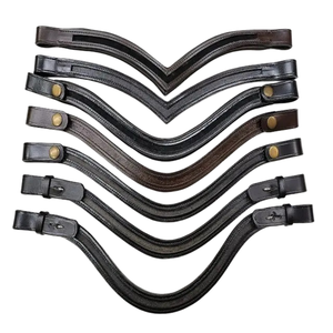 Bride de cheval en cuir végétal teint à plat, vide, pour équipement équestre - Product Image 1