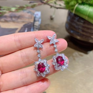 Luxury 18K Gold Drop <b>Earrings</b> VVS Moissanite Marquise Cut Blue Diamond <b>Pearl</b> 925 <b>Sterling</b> <b>Silver</b> for Women Wedding Party Gifts - Product Image 2