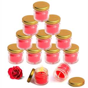 Bougies parfumées en verre votif de l'Inde Diwali Home Decor Fabricant de cadeaux Parfum-Lavande Citronnelle & Rose - Product Image 4