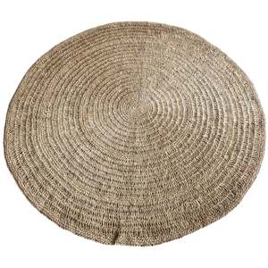 Home Basket Bali Bohemian-Tribal-Tropical Design Handmade Natural Agel/Palm <b>Round</b> <b>Carpet</b> - Product Image 1
