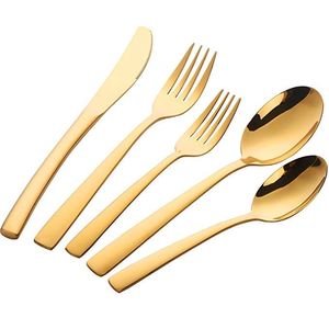 Couverts tendance en or mat avec des poignées au design martelé pour une salle à manger contemporaine Vaisselle moderne et style de cuisine d'Inde - Product Image 1