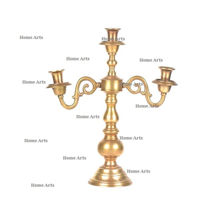 Prime Quality <b>Gold</b> Color Tableware <b>Candelabra</b> In Aluminium Customized Shape <b>Candelabra</b> Centerpieces For Table Decor - Product Image 5