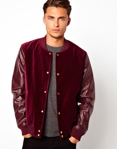 Blouson aviateur en velours brodé personnalisé de haute qualité pour hommes fermeture éclair en tissu de laine réversible imperméable excellent au quotidien - Product Image 3