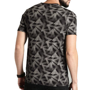 Camiseta ajustada de poliéster personalizada Camisetas de poliéster de algodón de sublimación con patrón sólido para diseños personalizados - Product Image 3