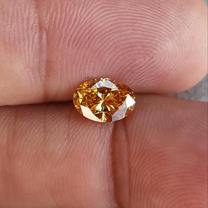 Diamant de laboratoire de 1 carat, taille ovale, couleur jaune, pour la fabrication de bijoux, certifié IGI, diamant fantaisie en vrac, fabrication au meilleur prix - Product Image 1