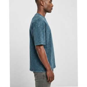 Camiseta Corta de Algodón 100% para Hombre, Estilo Urbano, Corte Holgado, 280 GSM, Color Lavado Vintage OEM - Product Image 6