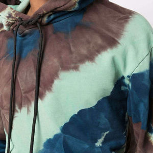 Sudadera con Capucha Extra Grande de Algodón Mezclado, Fabricación al por Mayor, Sudadera con Capucha Tie Dye, Hombros Caídos, Peso Pesado, Térmica, para Hombre - Product Image 6