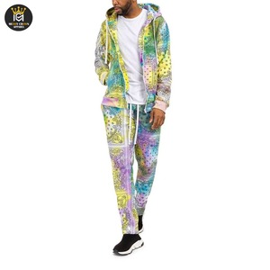 Chándal con estampado de sublimación para hombre, Conjunto personalizado para correr, conjunto de chándal para correr con etiqueta privada, conjunto de chándal sublimado para hombre - Product Image 6