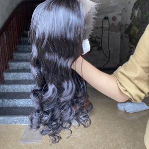 Perruques de cheveux humains crépus bouclés du Vietnam pour les femmes noires, perruque de dentelle pleine crépue bouclée rebondissante vierge crépue bouclée perruque de dentelle pleine - Product Image 2