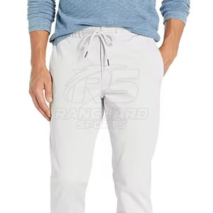 Pantalons de sport de couleur personnalisée, longue durée, pour hommes, en polyester et coton écologiques, respirants - Product Image 6
