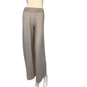 High Quality Women Made in Italy waisted casual knitted comfortable long Pants/Trousers 100% Wool