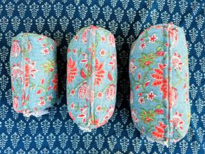 Floral Handmade Boxy <b>Toiletry</b> <b>Bags</b>, Flowers Quilted Makeup Pouches, Large Capacity Cosmetic & Storage <b>Bag</b>, Bridesmaid Gift - Product Image 3