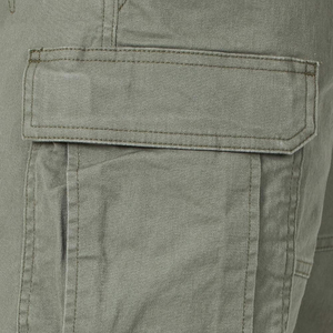 Pantalones cortos de hombre lavados con cinturón a juego, pantalones cortos de algodón 100% transpirables al por mayor - Product Image 3