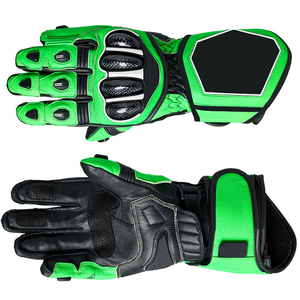 Guantes de moto de estilo de carreras para hombres con protector de nudillos duro Agarre cómodo Costura fuerte y correa de muñeca segura - Product Image 4