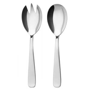 Juego de servidor de ensalada de metal artístico perfecto para accesorios de cocina decorativos y arreglos de mesa de comedor modernos - Product Image 1