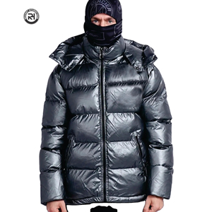 Chaqueta acolchada ligera personalizada con Etiqueta Privada, prendas de vestir exteriores de invierno, relleno de algodón con burbujas, estilo de calle frontal - Product Image 1