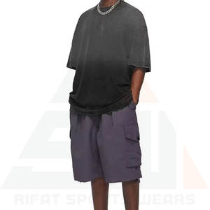 T-shirt pour homme en gros, délavé à l'acide, streetwear, 100% coton, respirant, de haute qualité, logo personnalisé, surdimensionné pour homme - Product Image 6