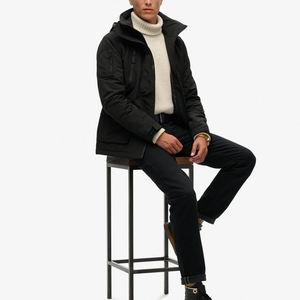 Vestes d'hiver pour hommes, tissées, résistantes à l'eau, décontractées, coupe-vent, respirantes, à capuche, entièrement zippées, imperméables, en spandex/polyester - Product Image 4