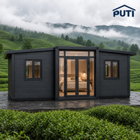Maison mobile modulaire préfabriquée en acier robuste de 20 pieds, extensible, pour les vacances en zone rurale