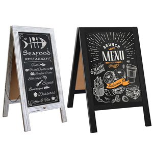 <span class=keywords><strong>Tableau</strong></span> noir pour l'extérieur <span class=keywords><strong>Tableau</strong></span> à menus pliable Panneau en bois à cadre en A Panneaux double face pour trottoirs <span class=keywords><strong>Tableau</strong></span> magnétique - Product Image 5