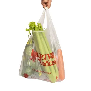 T-shirt poly bag vest handle plastic packaging Vietnamese take out carry bag ODM supplier reasonable price and high quality