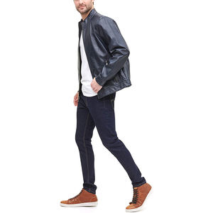 Producto en Oferta, Chaqueta de Cuero Genuino para Hombre, Diseño Personalizado, Estilo Slim, Ideal para Invierno - Product Image 6