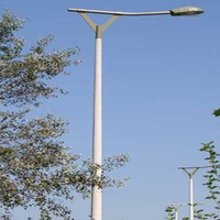Poste de luz LED CCTV solar inteligente personalizable de 4 metros, poste de lámpara, material de acero para aplicaciones viales, fabricado por el productor