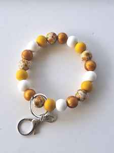 Porte-clés cône en pierre, porte-clés en perles de pierres précieuses en cristal de guérison, porte-clés en cristal, accessoire de sac, cadeau pour maman/ami-YF2212 - Product Image 3