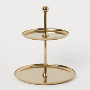 Soporte de aluminio para tartas con acabado dorado para presentación de tartas y Decoración elegante para fiestas - Product Image 1