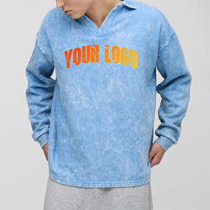 OEM/ODM 100% algodón polar Polo camiseta para hombres ajuste suelto personalizado DTF impreso Logotipo de secado rápido transpirable camisetas para hombres - Product Image 1