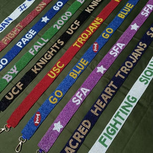 <b>Festive</b> Seed Beads Embroidered <b>Bag</b> Strap for Christmas Beaded Embroidery Checkered Purse Strap Accept Customization's - Product Image 1