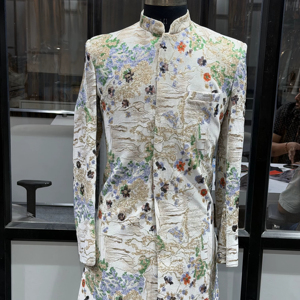 Chaqueta de novio de diseño con bordado floral para hombre, estilo Indo-Occidental, para bodas, fabricante mayorista. - Product Image 1