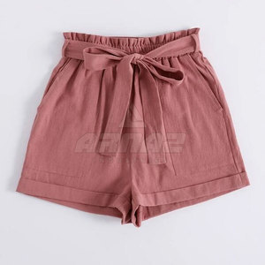 Pantalones cortos básicos de algodón para mujer con tela suave y fácil de ajustar para clima cálido Todos los días Pantalones cortos de mujer con tela transpirable - Product Image 1