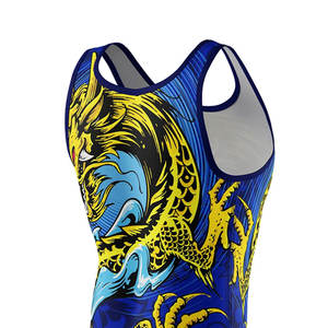 Combinaison de lutte de haute qualité imprimée, extensible et sèche, unisexe, design personnalisé avec logo personnalisé, couleurs et tailles, 100% polyester - Product Image 6