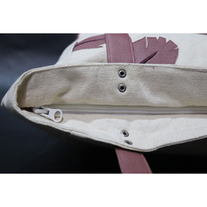 Sac fourre-tout de plage 100% coton avec de belles couleurs meilleur Patchwork broderie conception fermeture à glissière plus haute qualité prix de gros - Product Image 4