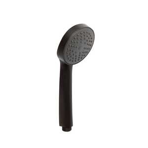 Pommeau de douche rond en ABS noir mat pour articles de bain et de toilette - Product Image 1