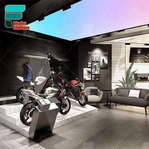Présentoir de magasin de motos sur mesure Ensemble complet de meubles pour casque de <span class=keywords><strong>scooter</strong></span> Salon de l'habillement - Product Image 2