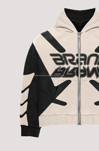 Transpirable Mejor calidad Logotipo personalizado y diseño Completo ajustado Estilo casual Mangas completas Elástico Chándal con capucha para hombres - Product Image 2