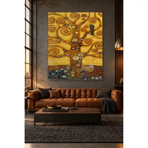 Fida Gustav Klimt <b>Tree</b> of Life Gold <b>Spirals</b> Canvas Print - Product Image 4