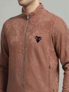 Venta al por mayor personalizado de algodón de lana para hombres Jogging chándal cómodo gimnasio entrenamiento desgaste con capucha cremallera superior estilos transpirables - Product Image 2