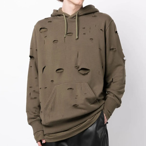 บริการ OEM เสื้อฮู้ดดี้พิมพ์ลายแบบกำหนดเอง ล้างสีแบบแอซิดวอช ขอบดิบ สไตล์ฮิปฮอป ผ้าฝ้าย 100% ทรงปกติ แห้งเร็วและระบายอากาศได้ดี - Product Image 5