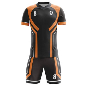 Conjunto de Entrenamiento de Fútbol para Adultos, Embalaje Personalizado, Camisetas con Estampado por Transferencia de Calor, Secado Rápido, 100% Poliéster, Nombre del Equipo Personalizado, Cuello en V - Product Image 2