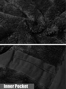 Vente en gros Marque personnalisée Veste pour homme Veste noire américaine/Manteau épais en coton avec capuche amovible Veste pour hommes - Product Image 4