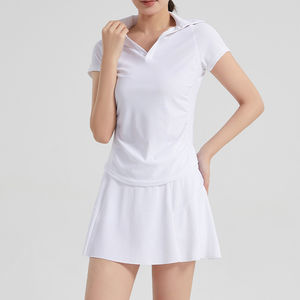 Women's Plus Size Polo <b>Shirt</b> Tennis Top Quick Dry Anti-UV 100% Polyester Casual Pleated Mini Waist Logo - Product Image 4
