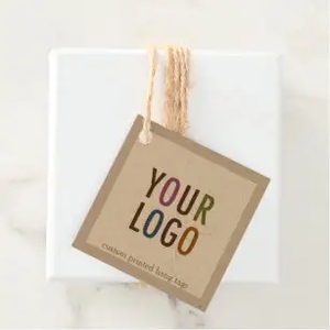 Fashion Gold Foil Greeting Cards Logo Laser Paper Garment Swing Hang <b>Tag</b> Breathable Silk Screen Printed Custom Clothing <b>Tags</b> - Product Image 4