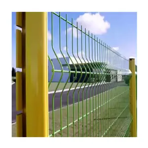 High quality galvanized steel metal Customize pvc coated rigid fence panel 3d bending curved garden fence welded mesh fence