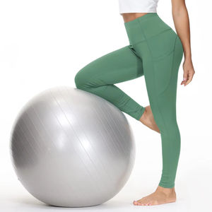 Pantalons de yoga épais à taille haute pour femmes avec poches Contrôle du ventre Leggings de course pour femmes - Product Image 1