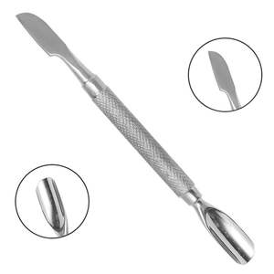 Empujador de Cutículas Ecológico Profesional Tipo 2, Rectangular y Redondeado, Doble Punta, Doble Uso, con Logotipo Personalizado, de Acero Inoxidable - Product Image 4