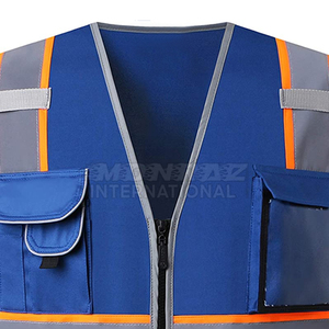Meilleur prix, gilet de sécurité pour homme de haute qualité, personnalisable, polyester/nylon, respirant, imperméable, séchage rapide, haute visibilité, vêtements de travail - Product Image 6