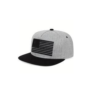 Casquette Snapback vierge unie chapeaux haute qualité noir logo de broderie personnalisé 100% coton casquette Snapback en gros bord plat ajusté - Product Image 1